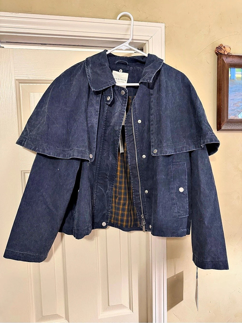 Bagatelle Denim Cape Utility Jacket XL NWT